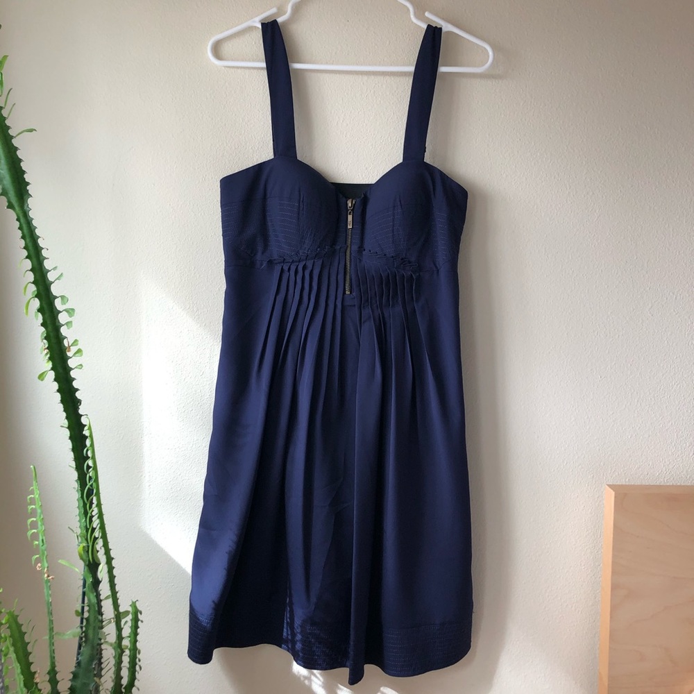 Jessica Simpson Zippered Navy Blue Dress